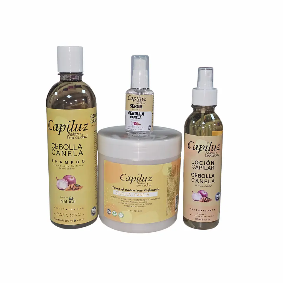 Kit Crecimiento y Fuerza Capilar Para Cabello Débil con Caída cebolla canela 1