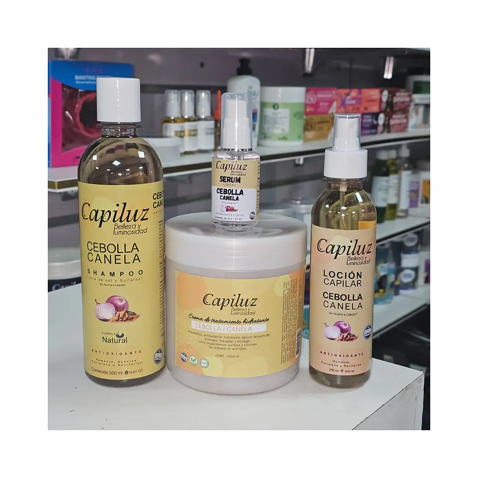Kit Crecimiento y Fuerza Capilar Para Cabello Débil con Caída cebolla canela 3