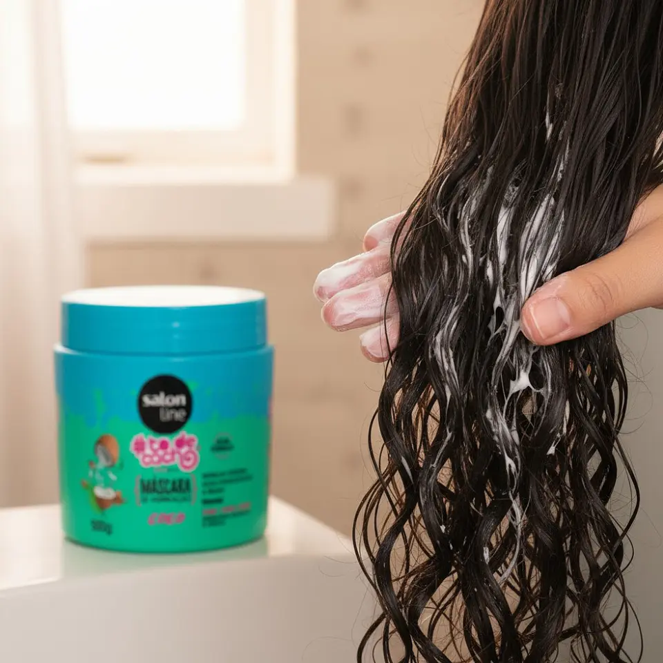 Máscara 500g Coco Salon Line Tratamiento para Rizos y Crespos To De Cacho 4