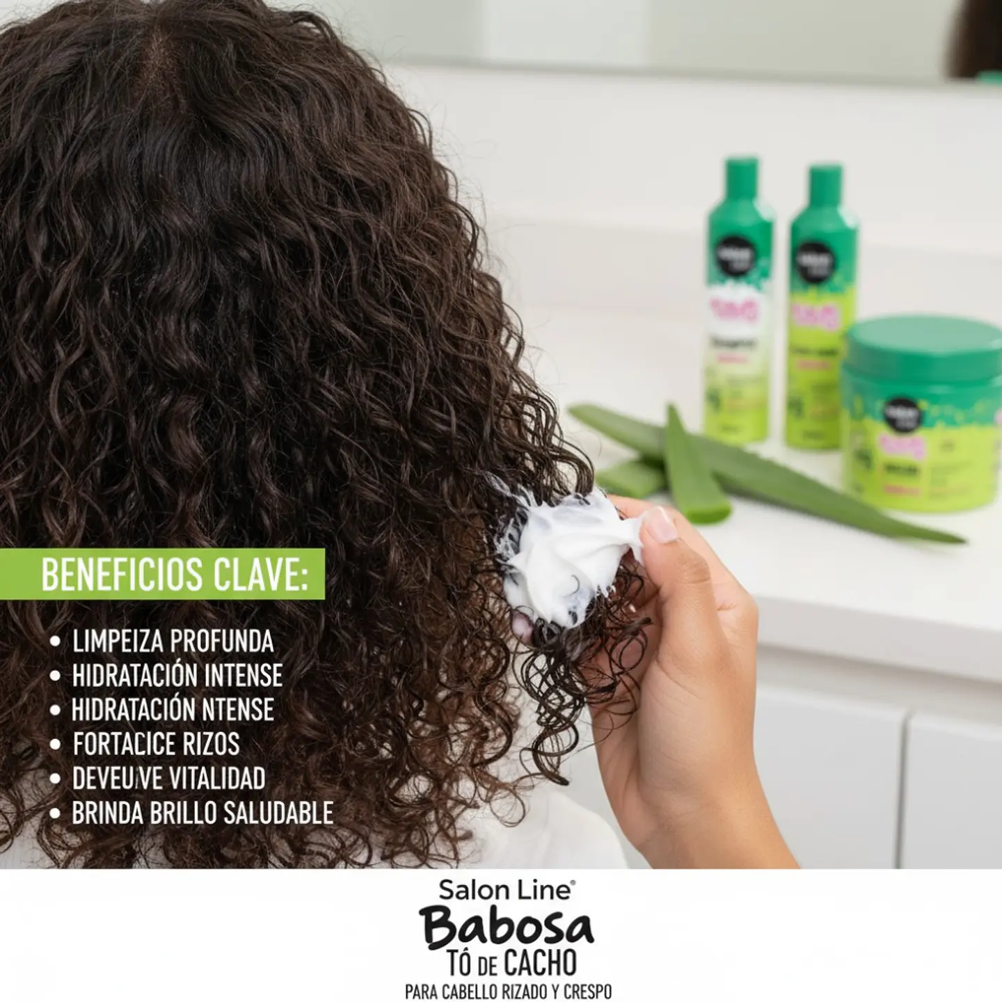 Kit Babosa Limpieza e Hidratación para Rizos y Crespos 6