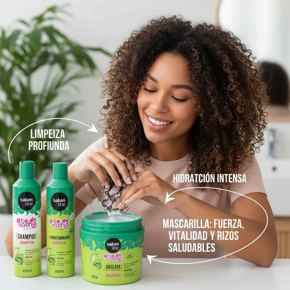 Kit Babosa Limpieza e Hidratación para Rizos y Crespos 5