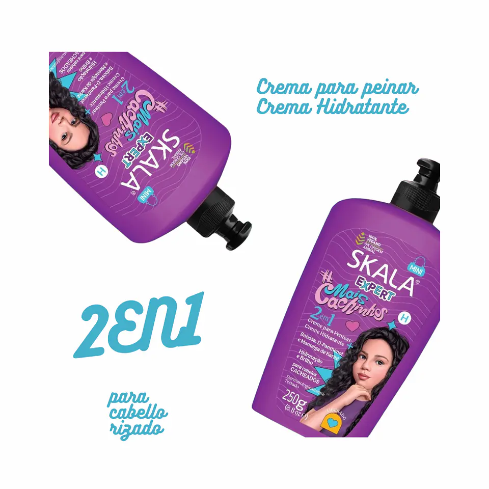 Crema de Peinar 2 en 1 Mais Cachinhos 250g 3