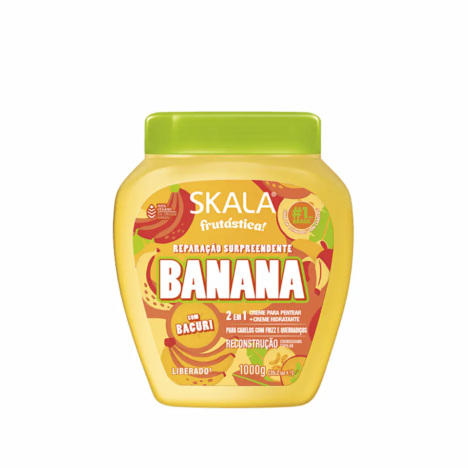 Máscara y crema de peinar skala 2 en 1 Banana 1kg 1