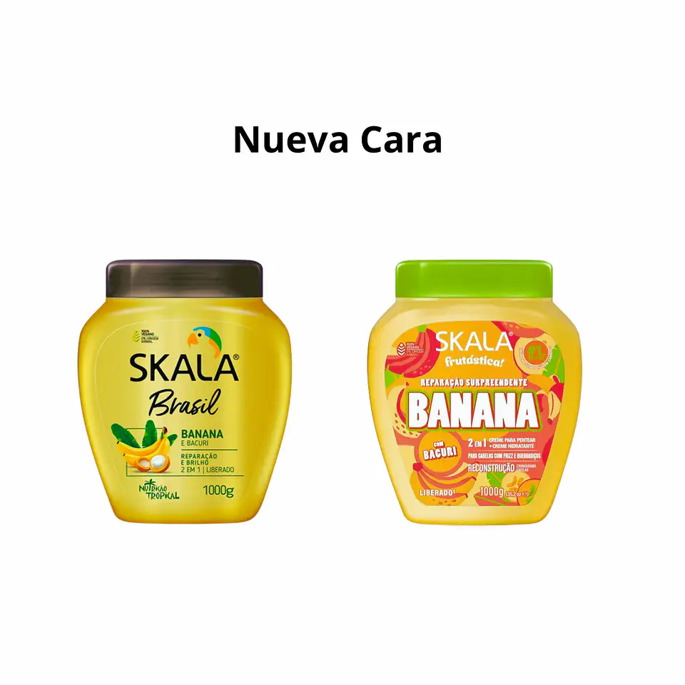 Máscara y crema de peinar skala 2 en 1 Banana 1kg 2