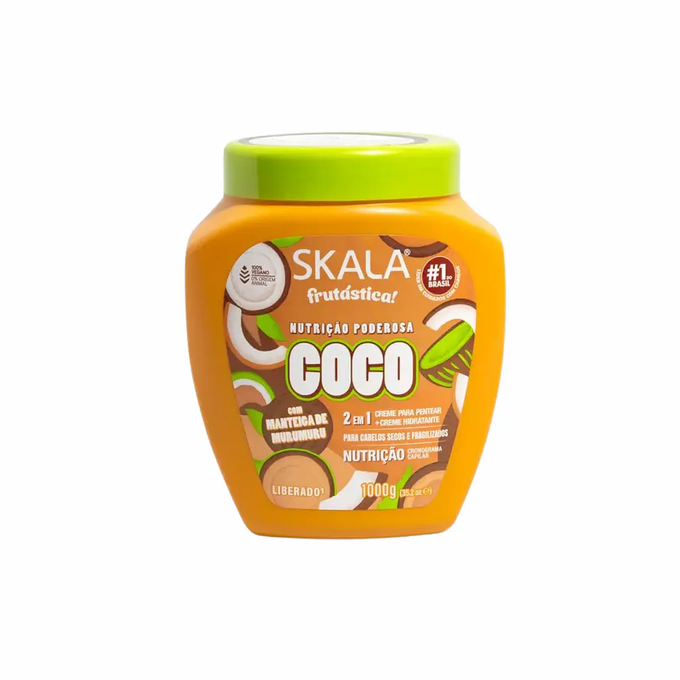 Máscara y crema de peinar skala 2 en 1 Coconut (oleo de coco) 1k 5