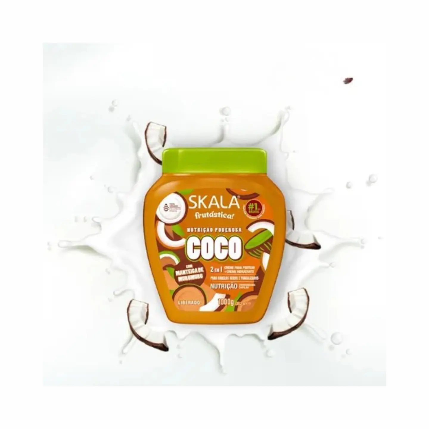 Máscara y crema de peinar skala 2 en 1 Coconut (oleo de coco) 1k 6