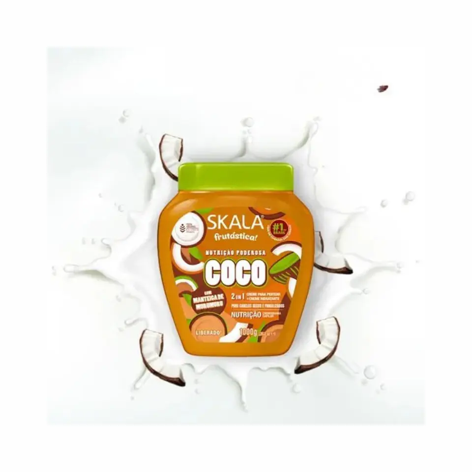 Máscara y crema de peinar skala 2 en 1 Coconut (oleo de coco) 1k 6