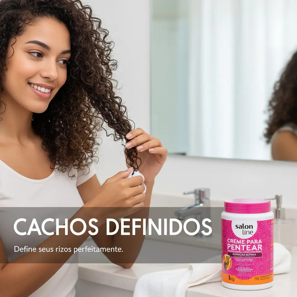 Crema para Peinar Salon Line Definición Intensa 1kg Rizos sin Frizz y con Brillo 3