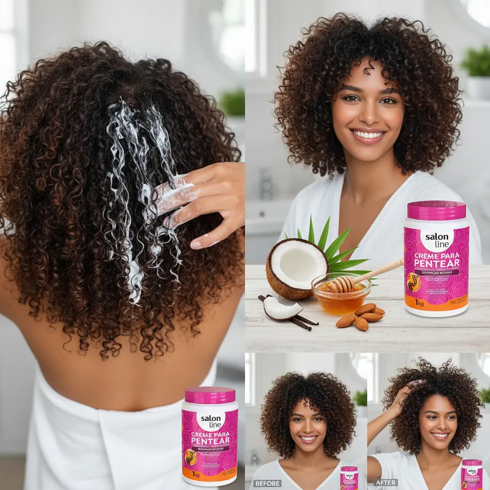 Crema para Peinar Salon Line Definición Intensa 1kg Rizos sin Frizz y con Brillo 9