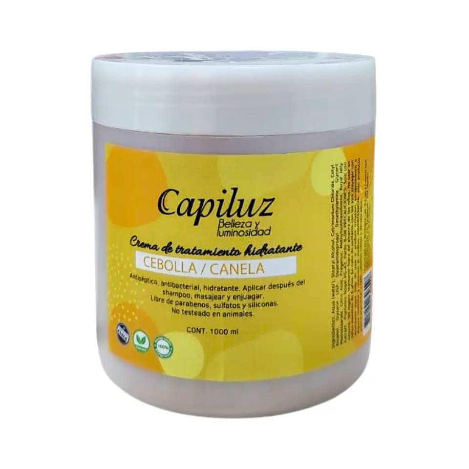 Crema Tratamiento Capilar Cebolla y Canela Capiluz Hidratación y Crecimiento 1