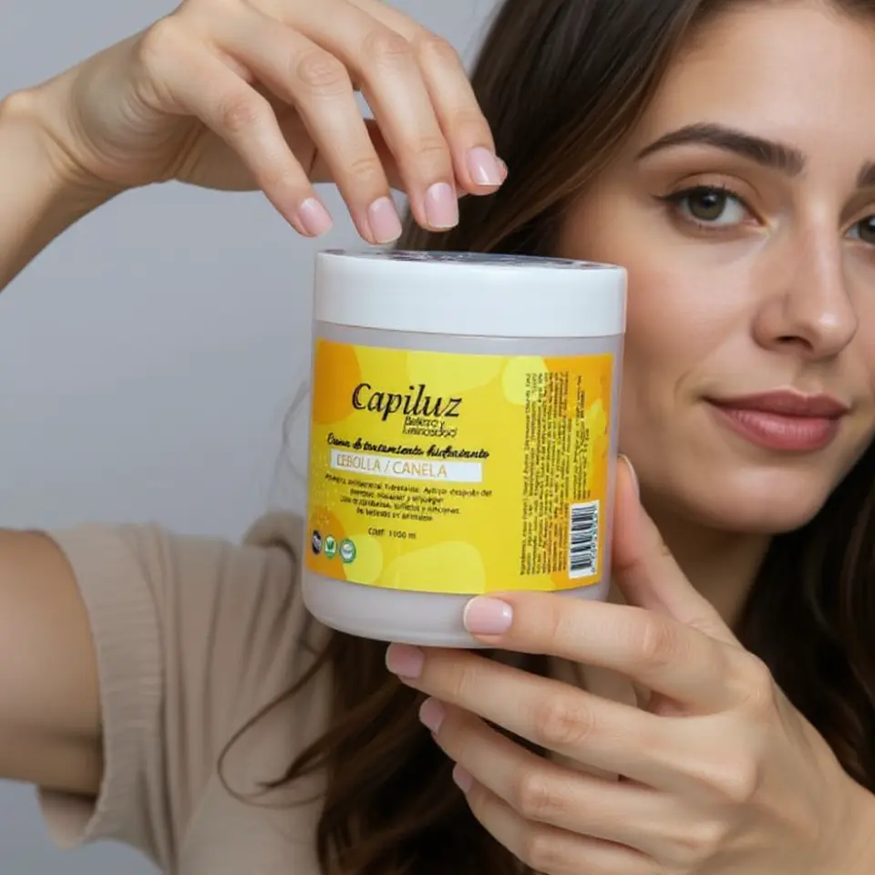 Crema Tratamiento Capilar Cebolla y Canela Capiluz Hidratación y Crecimiento 11