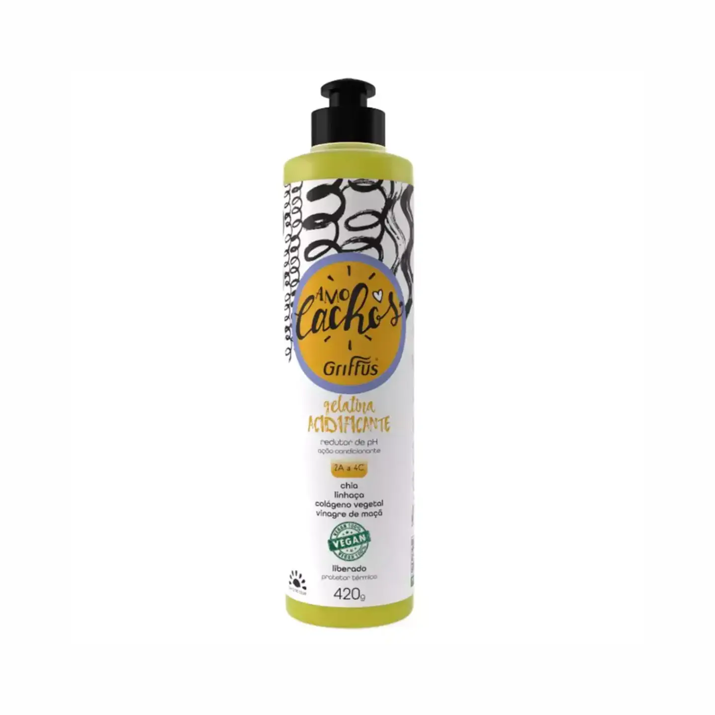 Gelatina Para Rizos Acidificante Amo Cachos 420ml 1