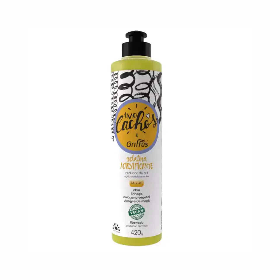 Gelatina Para Rizos Acidificante Amo Cachos 420ml 1