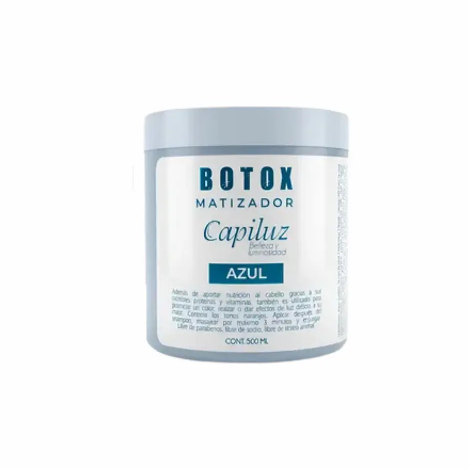 Pack Shampoo Matizador Azul + B-tox Matizador Azul. 3