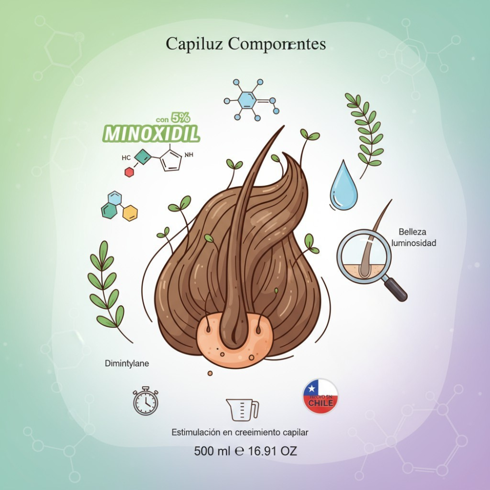 Tratamiento Capilar Con 5 % Minoxidil Estimula el Crecimiento Capilar 4