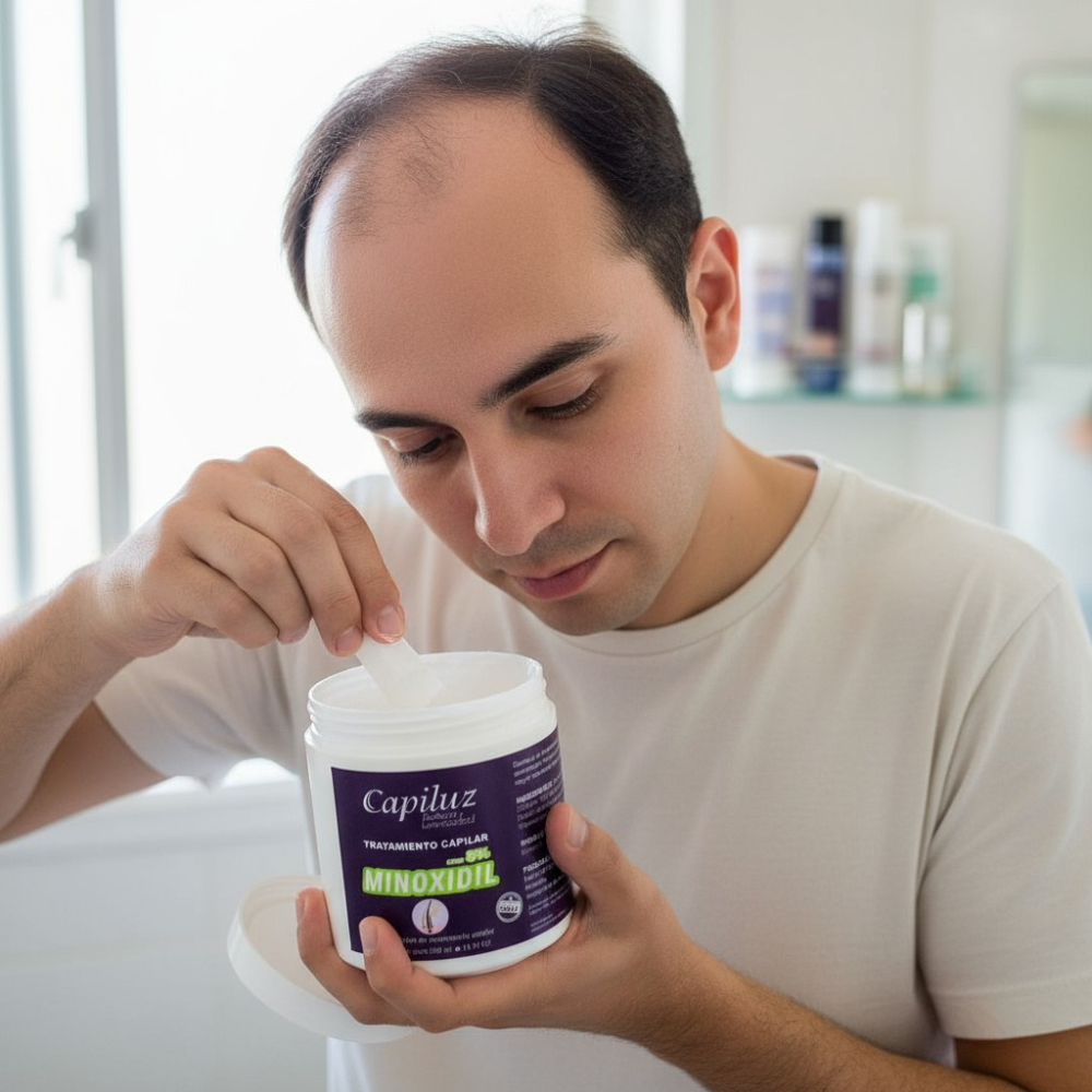 Tratamiento Capilar Con 5 % Minoxidil Estimula el Crecimiento Capilar 5
