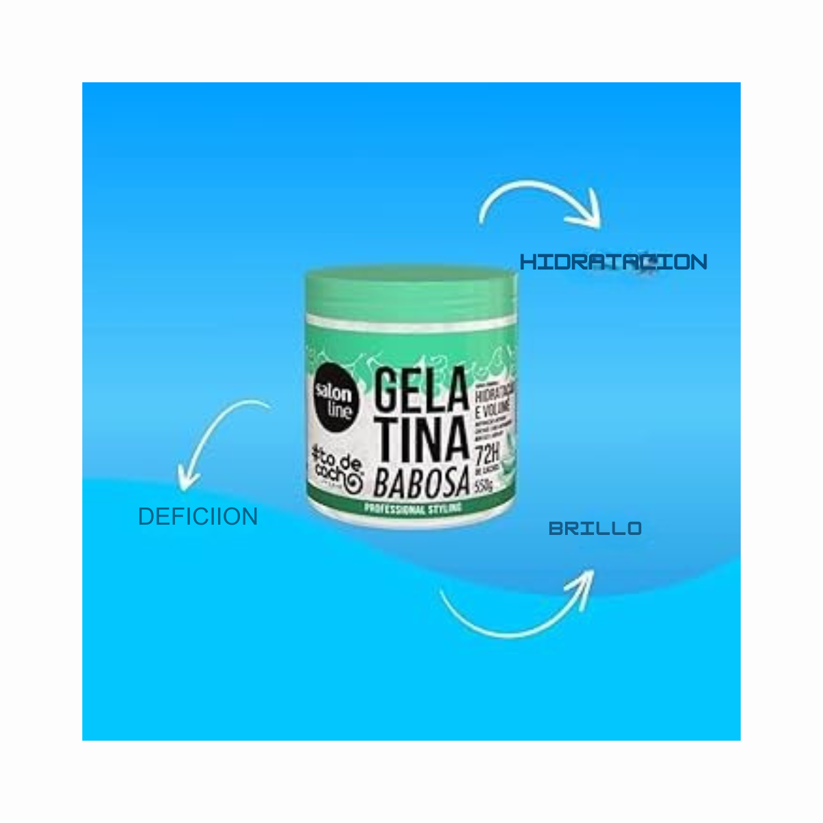 Gelatina Babosa  Salon Line #todecacho Volumen e Hidratación  3