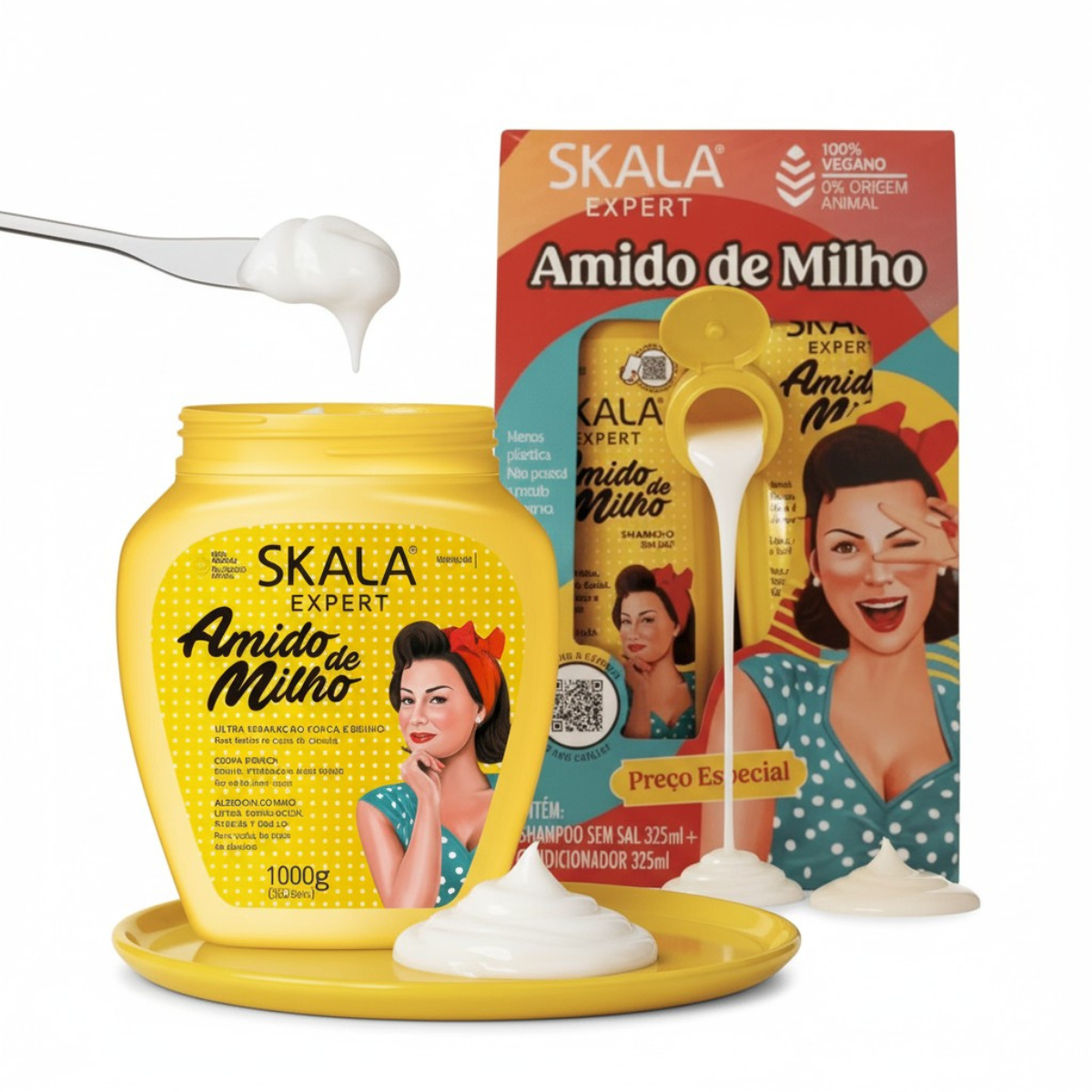 Skala Amido Milho Kit: Mascarilla, Champú, Acondicionador | Nutrición 5