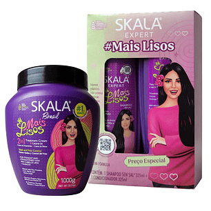 Skala Mais Lisos Kit: Shampoo, Acondicionador 2 en 1 | Efecto Liso