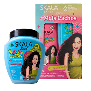 Skala Mais Cachos Kit: 2 en 1, Shampoo, Acondicionador | Definición