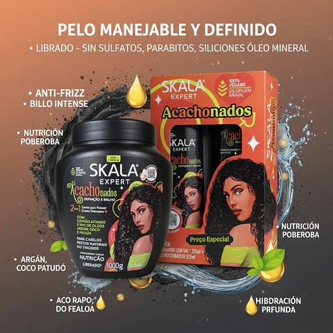 Acachonados Kit: Mascarilla 2 en 1 + Shamppo y Acond