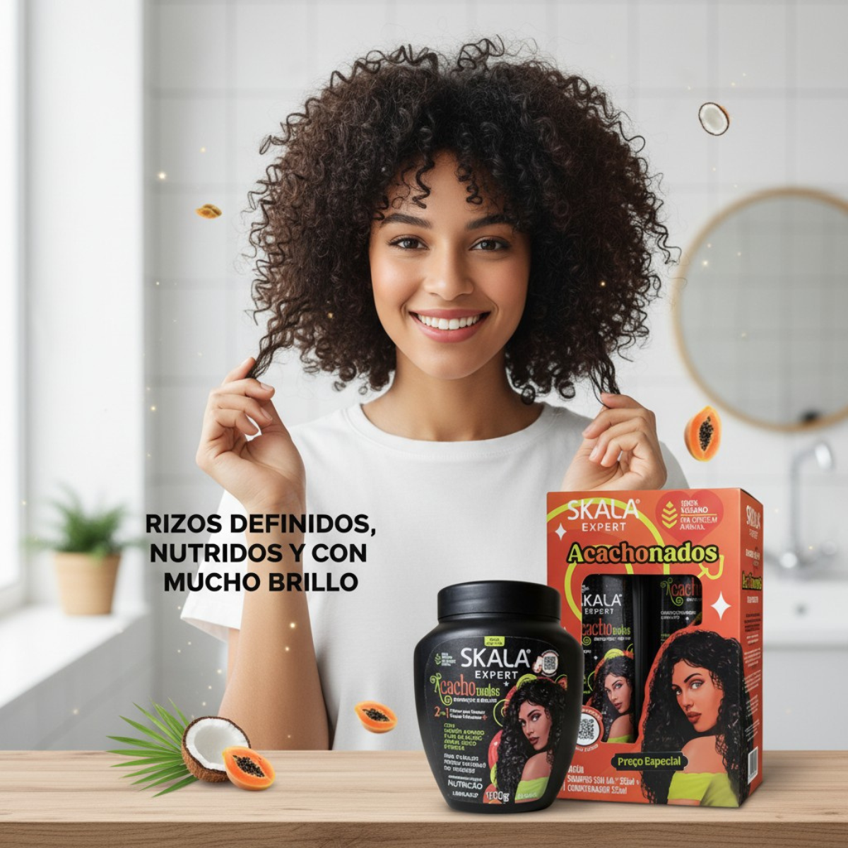 Skala Acachonados Kit: Mascarilla 2 en 1 + Shamppo y Acond 6