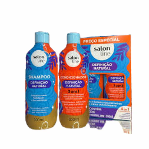 Pack Shampoo y Crema  multifuncional 3 en 1  Definicion Natural 