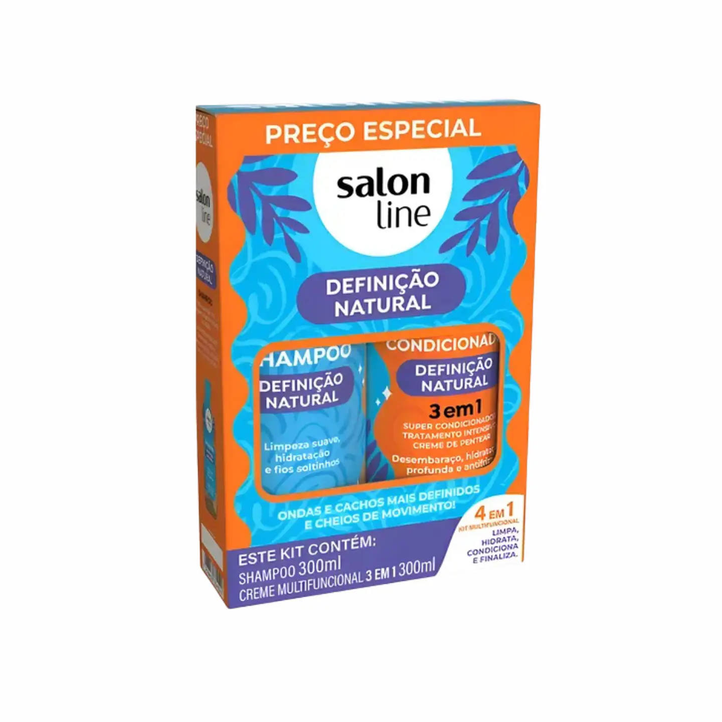 Pack Shampoo y Crema multifuncional 3 en 1 Definicion Natural  3