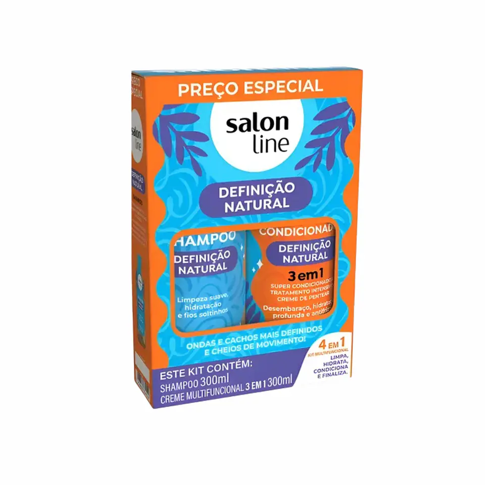 Pack Shampoo y Crema multifuncional 3 en 1 Definicion Natural  3