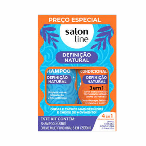 Pack Shampoo y Crema  multifuncional 3 en 1  Definicion Natural 