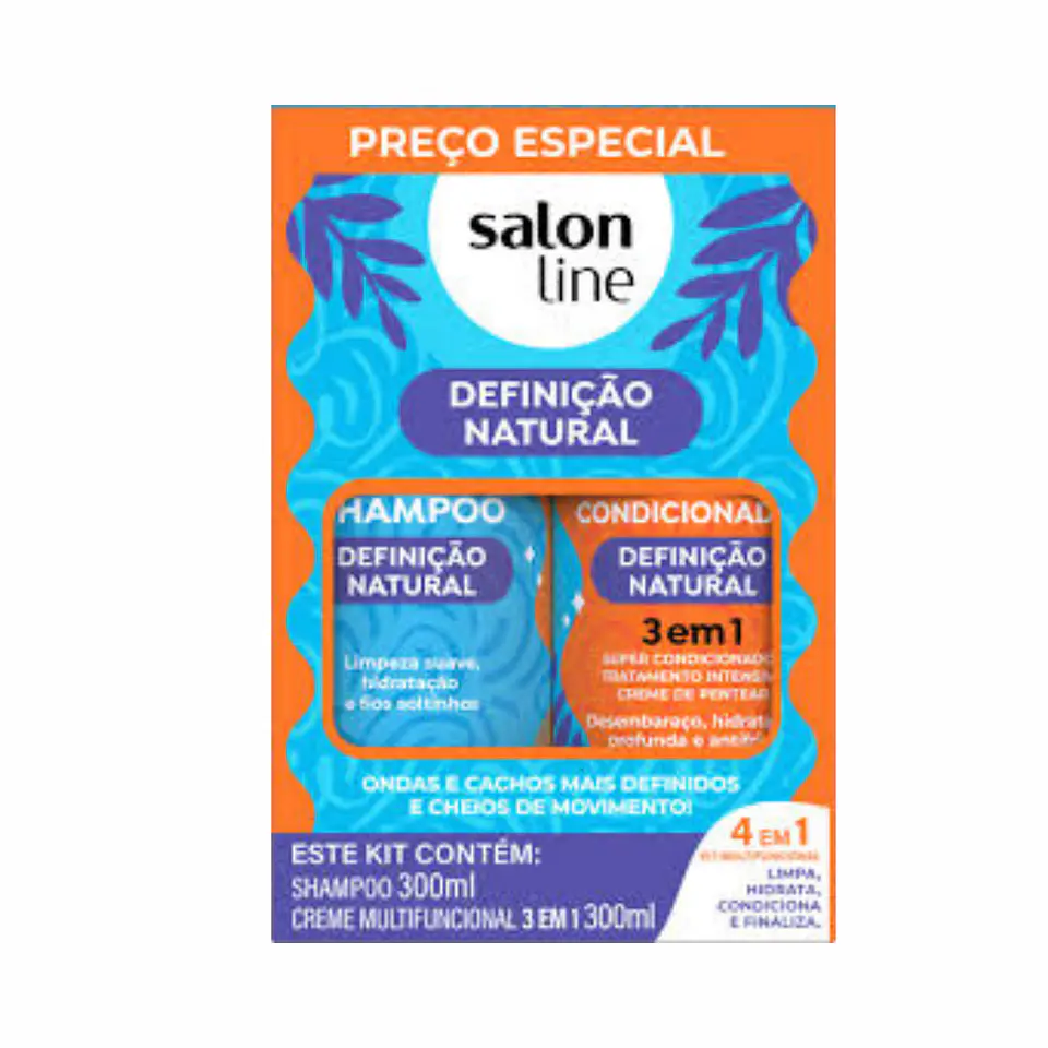 Pack Shampoo y Crema multifuncional 3 en 1 Definicion Natural  1