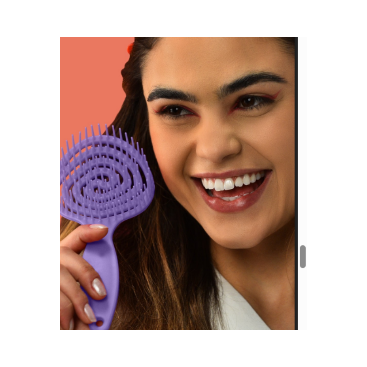 Cepillo desenredante Pirulito con aroma  morango o frambuesa 6