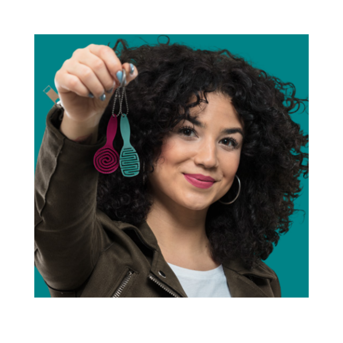 Cepillo desenredante Pirulito con aroma  morango o frambuesa 8