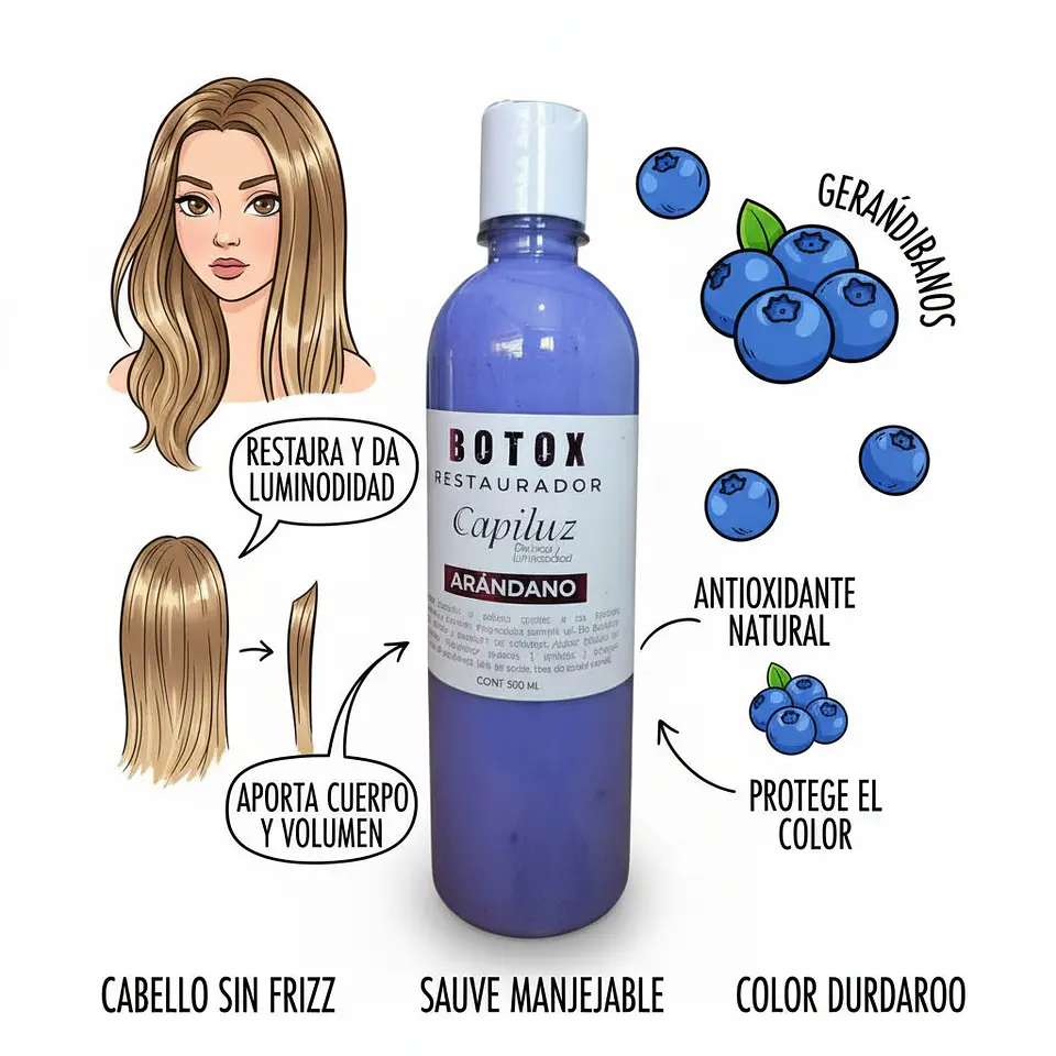 B-tox Restaurador De Arandano Hidratación Profunda y Nutrición 6