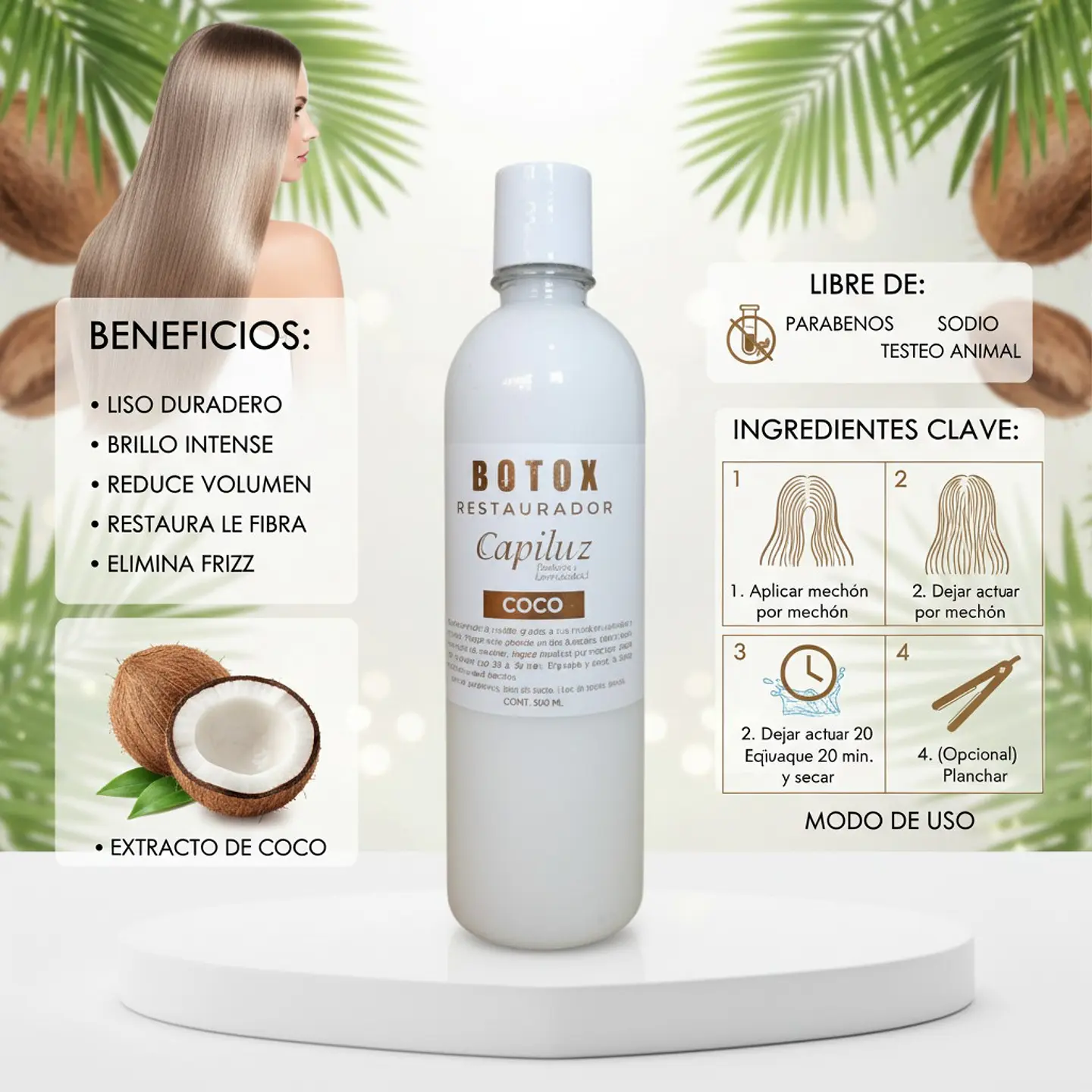 B-tox Restraurador de Coco 500ml 5