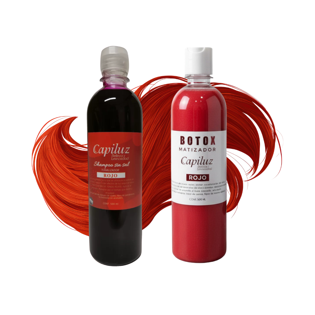Pack de Shampoo y Botox Para Cabellos Rojos 2
