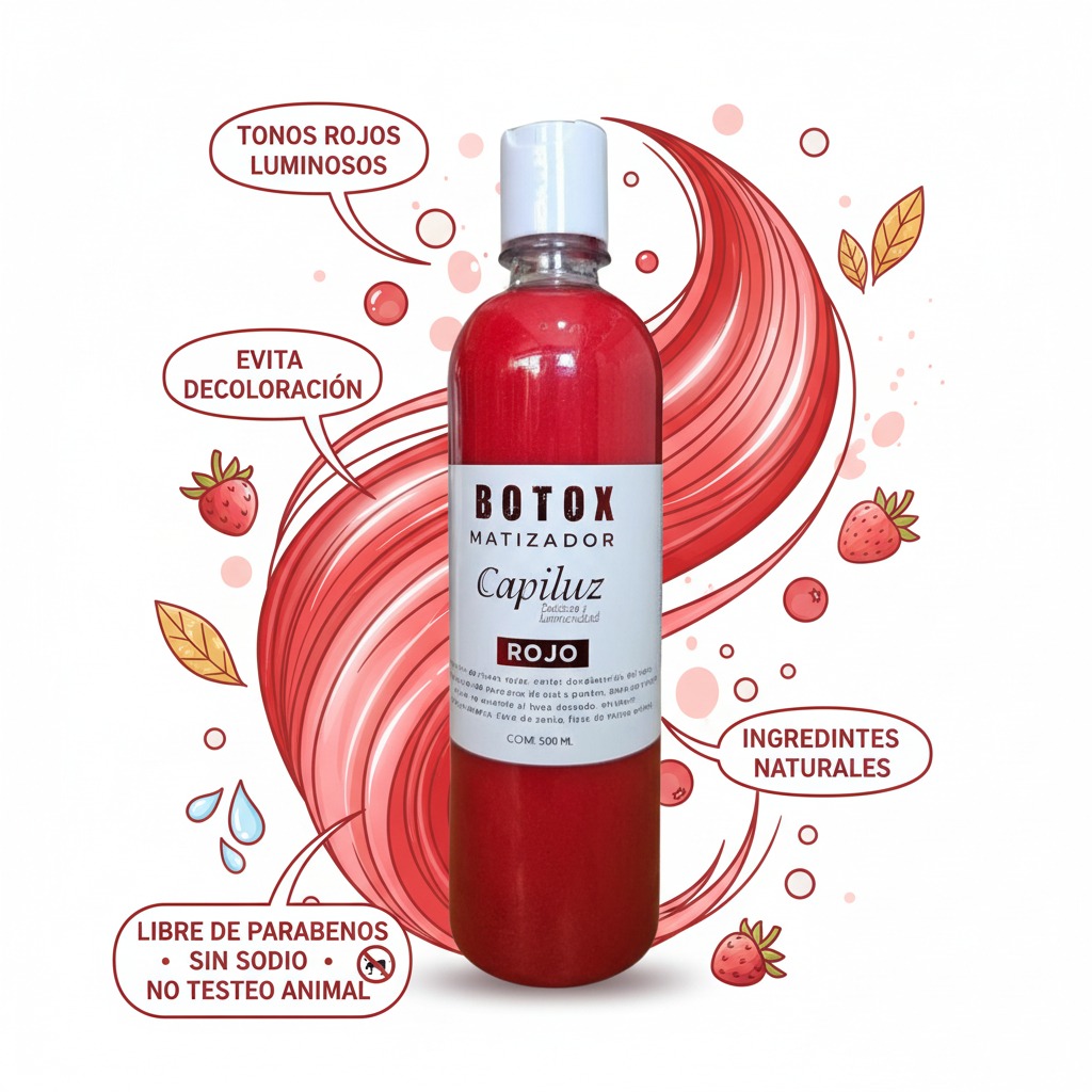 Pack de Shampoo y Botox Para Cabellos Rojos 7