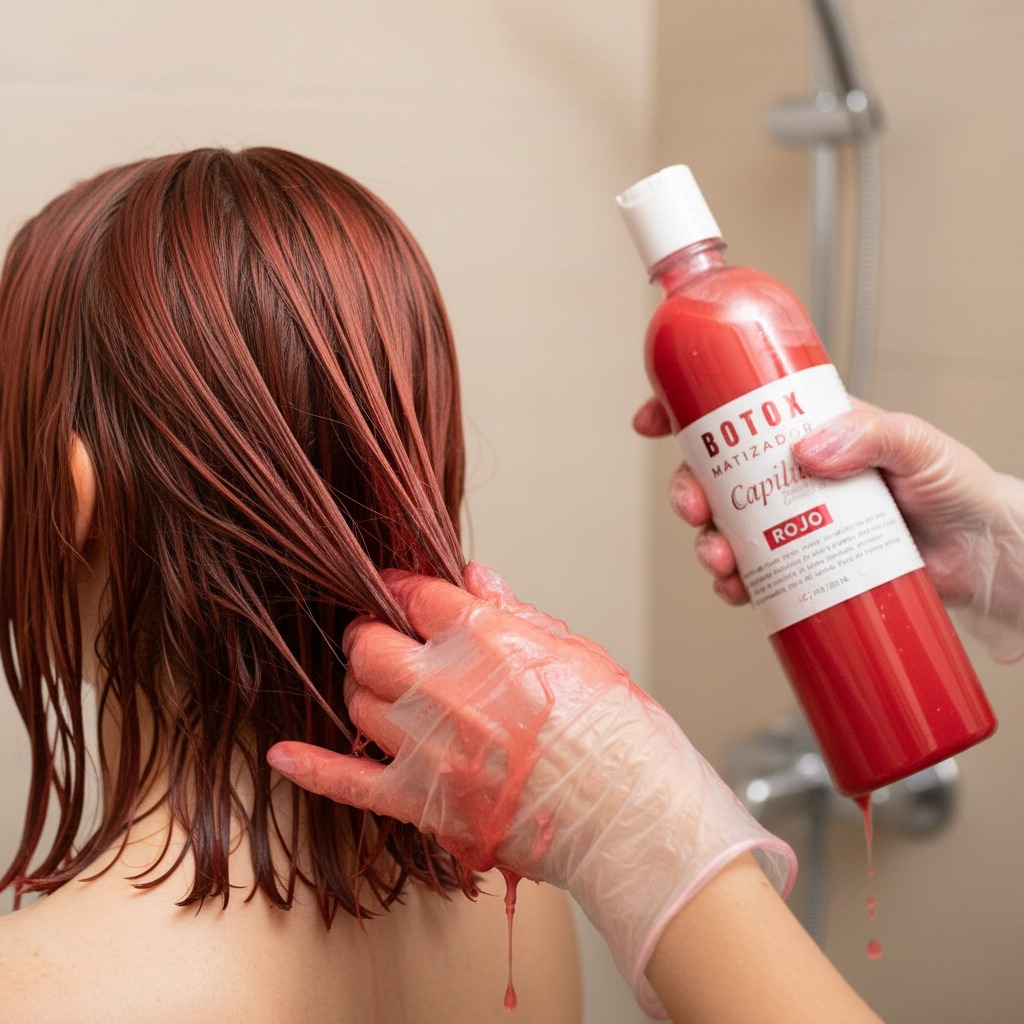 Pack de Shampoo y Botox Para Cabellos Rojos 9
