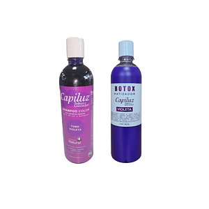 Pack Shampoo y Botox matizador Violeta Adios Naranjos 