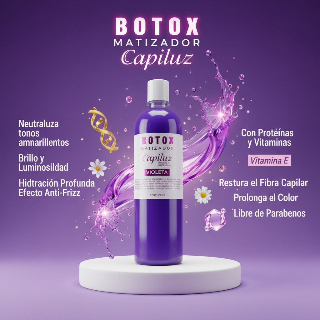 Pack Shampoo y Botox matizador Violeta Adios Naranjos  5