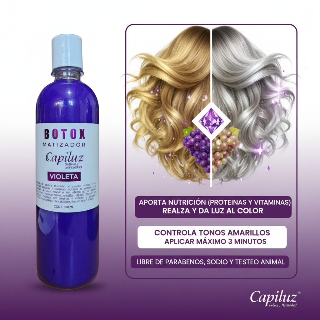 Pack Shampoo y Botox matizador Violeta Adios Naranjos  10