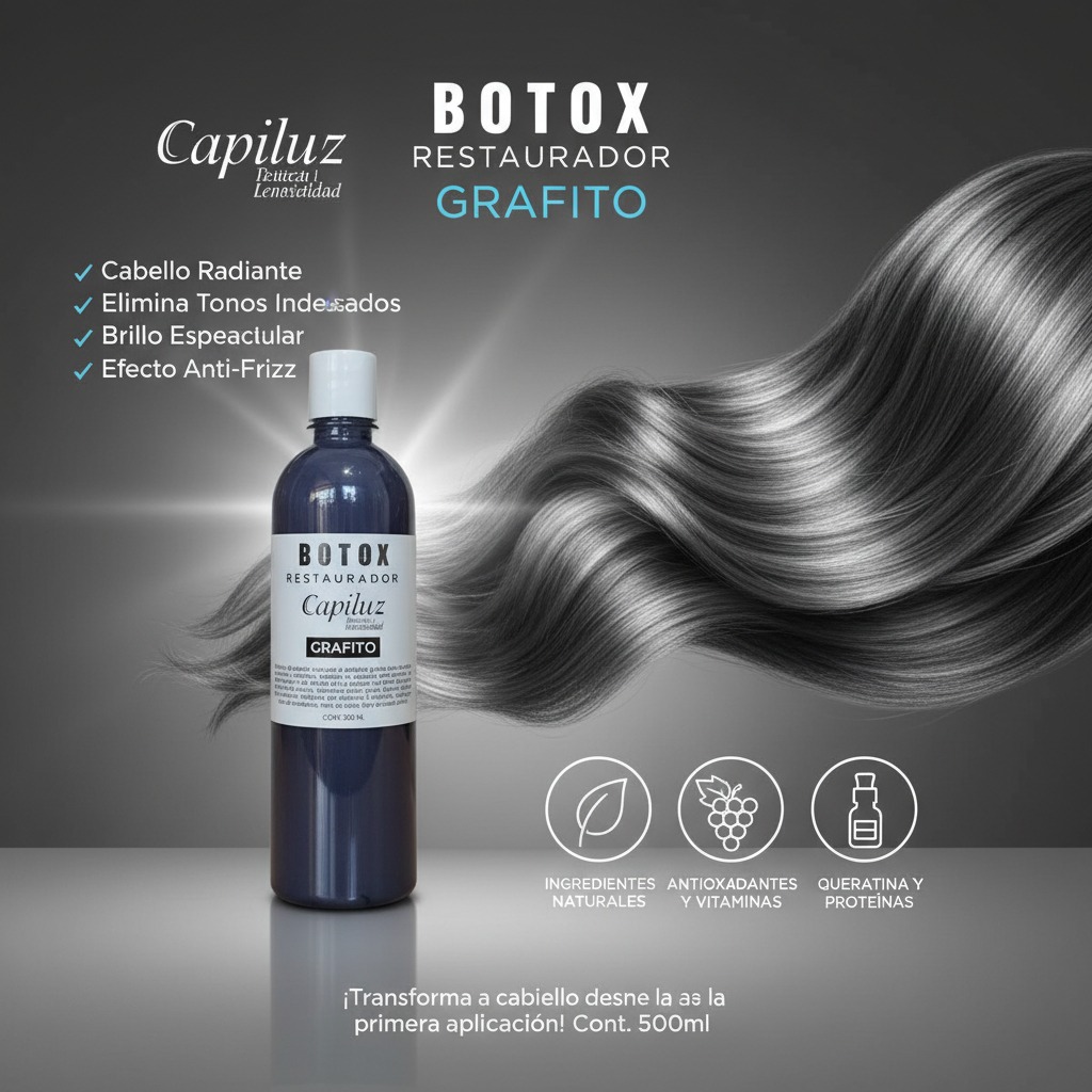 Pack Shampoo y Botox Matizador Grafito Efecto Humo 7