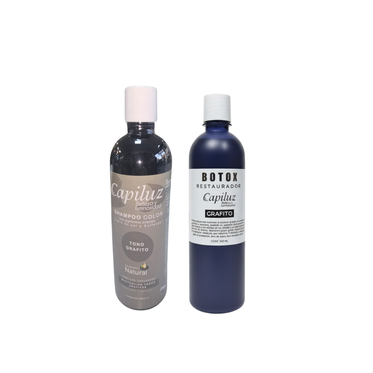 Pack Shampoo y Botox Matizador Grafito Efecto Humo 1