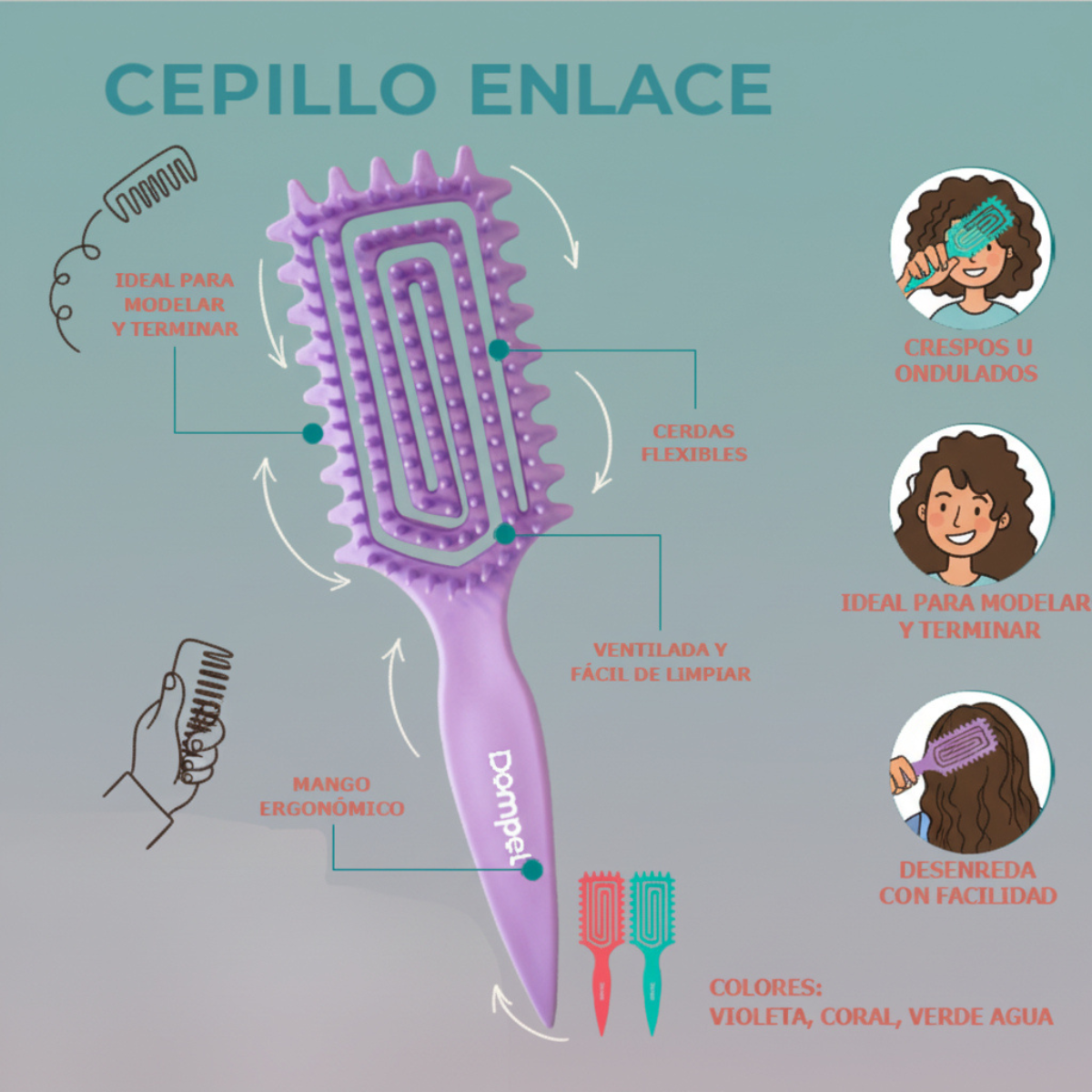 Cepilllo De Enlace Rizos Perfectos  10