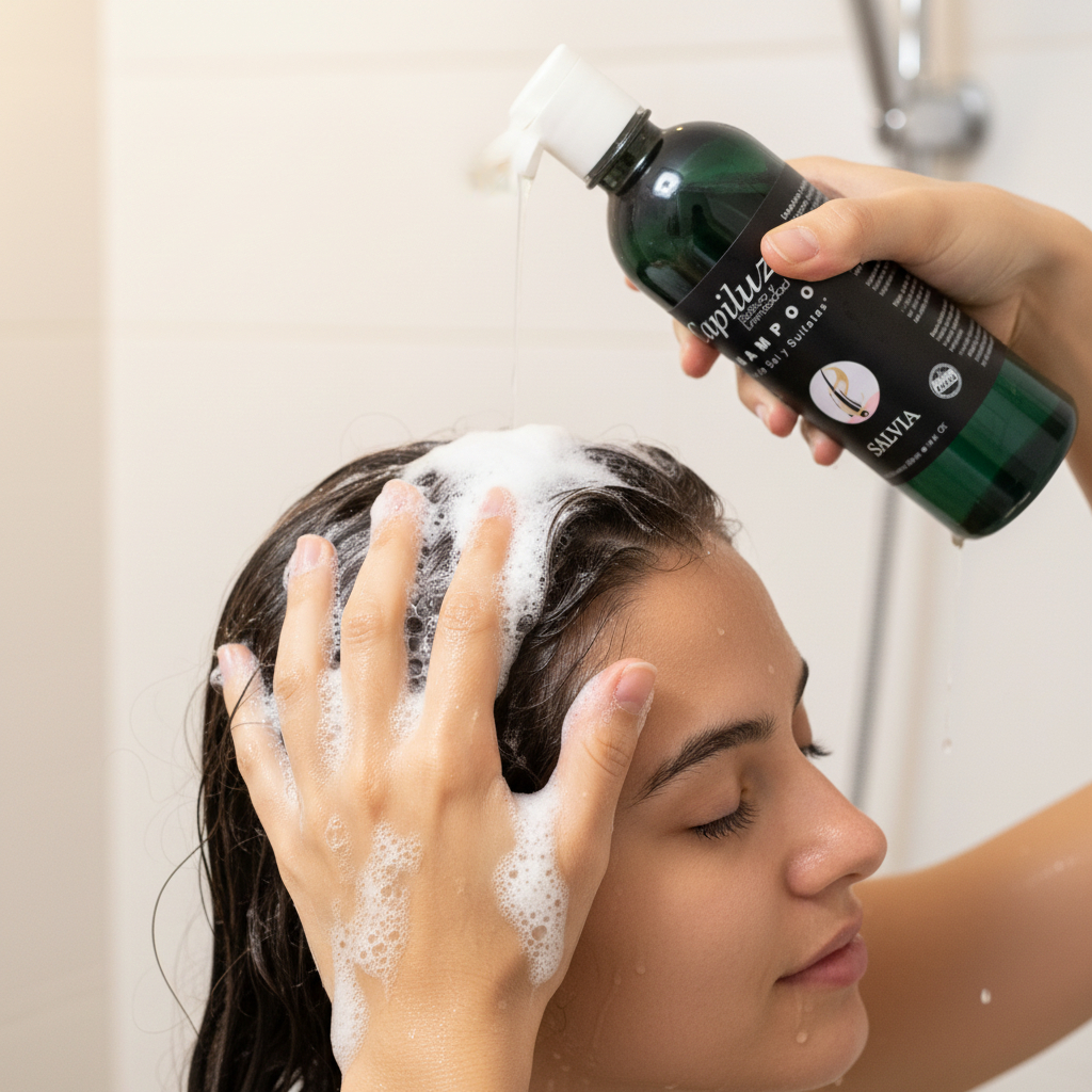 Shampoo Capilar 5% Salvia Densidad Cabello Graso Capiluz 6