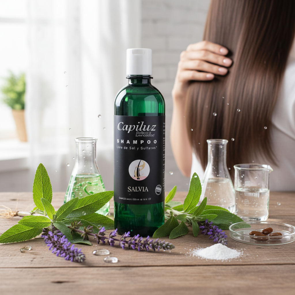 Shampoo Capilar 5% Salvia Densidad Cabello Graso Capiluz 7