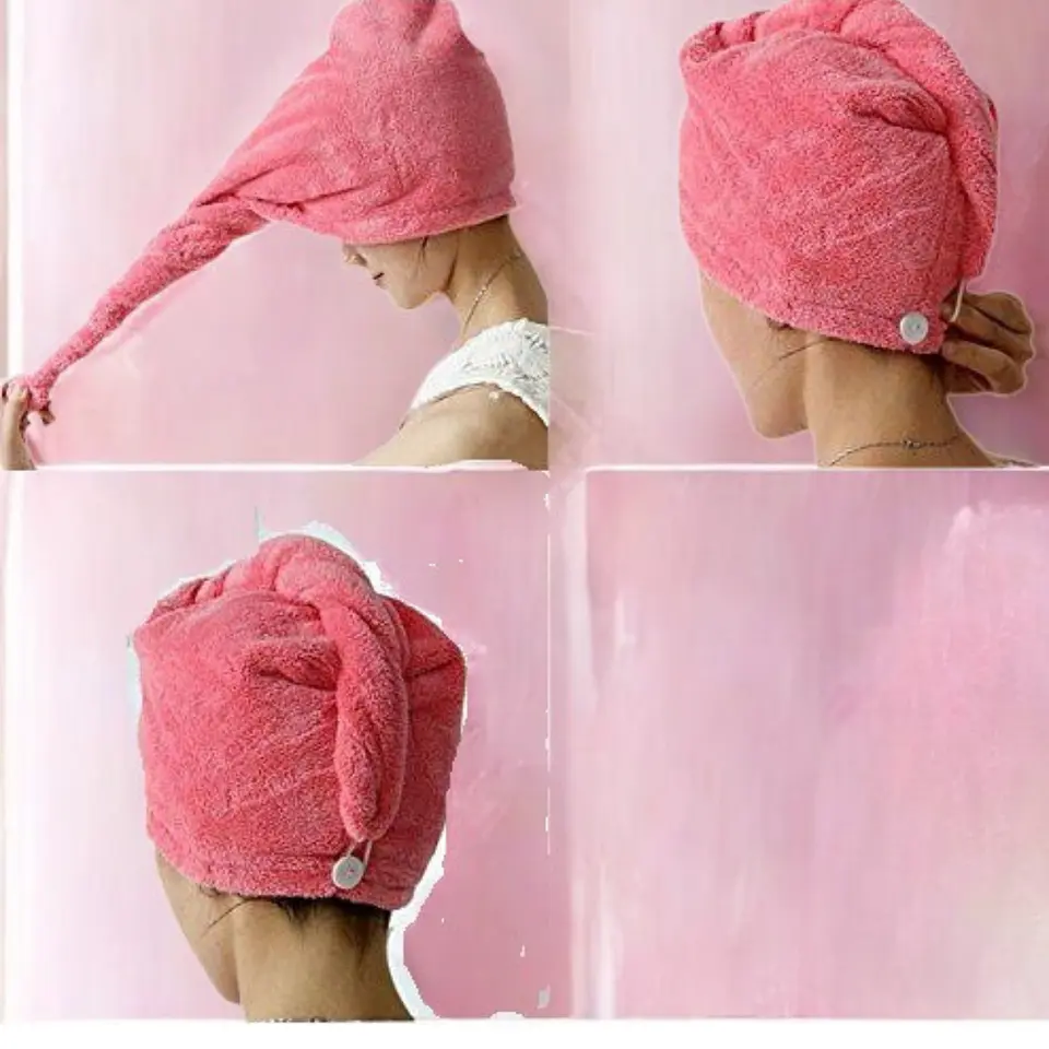 toalla turbante de microfibra para el cabello conejo 6