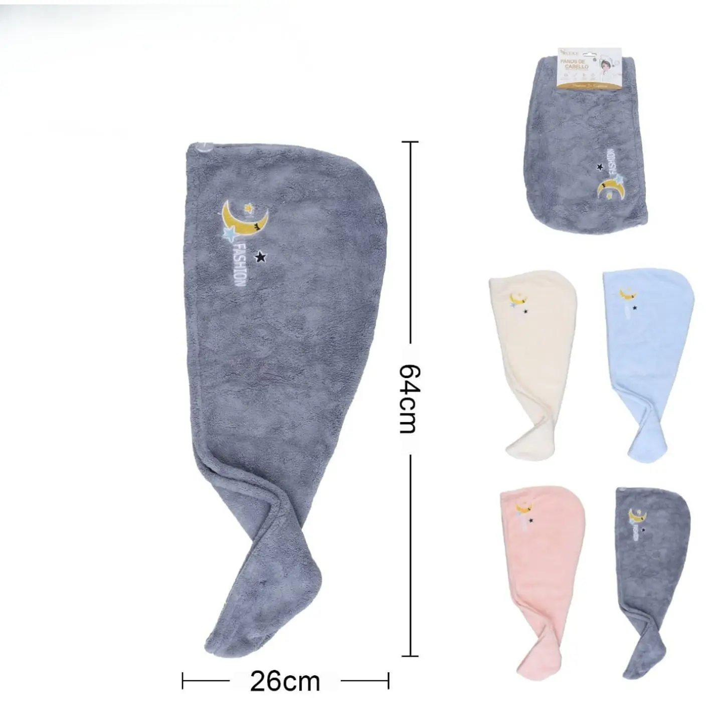 Toalla tubante de microfibra Luna 1