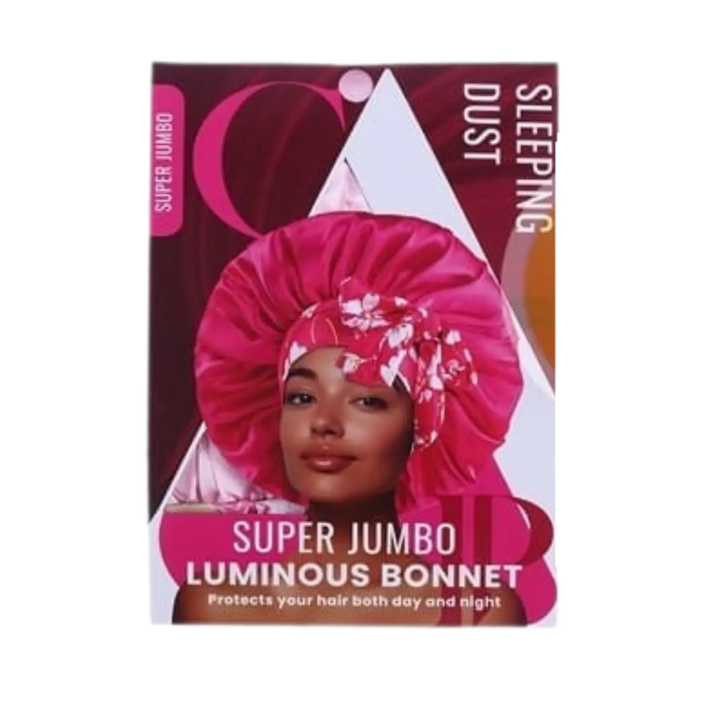 Gorro de Satin con pretina  ancha mas lazo estampado tamaño grande 8