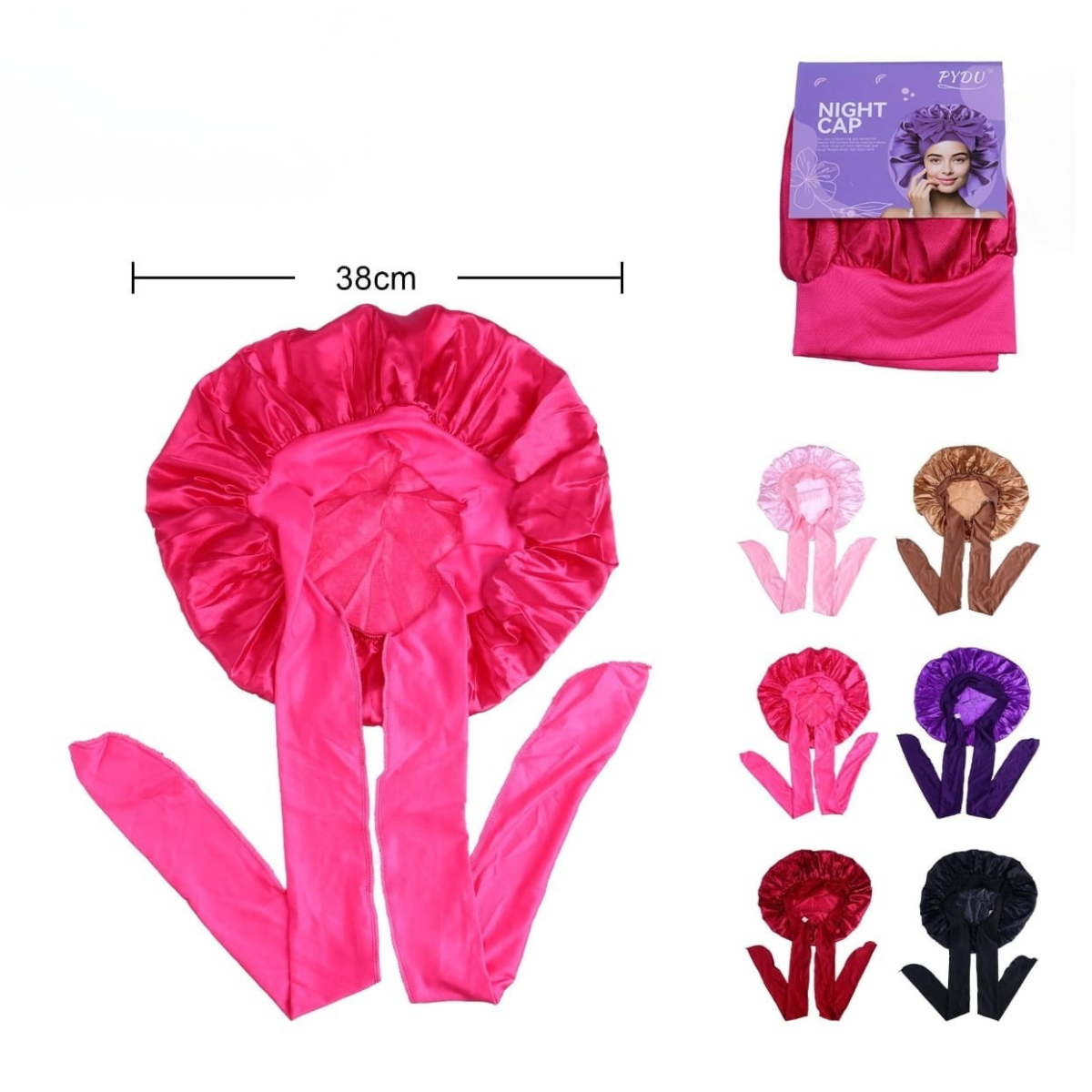 Gorro de Satin  Con Lazo Y Pretina  Ancha  10